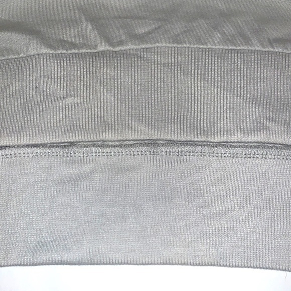 No Comment size L light grey long sleeve shift sweatshirt dress w ties on arms - Picture 10 of 13